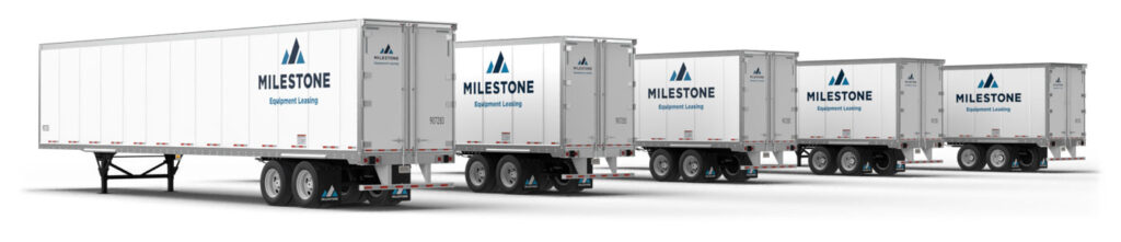 A lineup of semi-trailer rentals in Los Angeles, ready for flexible leasing solutions.